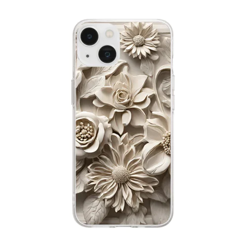 神秘的な花 Soft Clear Smartphone Case