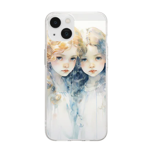 12星座シリーズ双子座のアイテム Soft Clear Smartphone Case