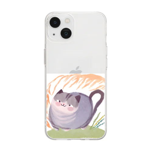 かわいいにゃんこ Soft Clear Smartphone Case