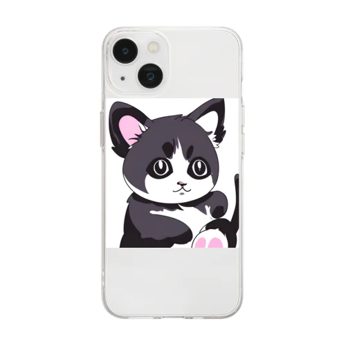 パンダ猫ちゃん Soft Clear Smartphone Case