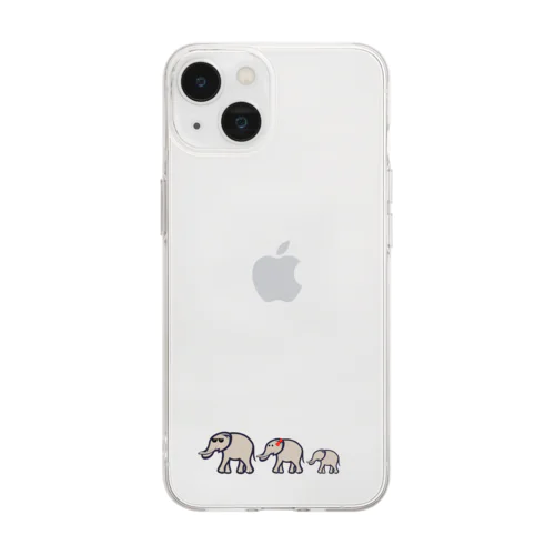 親子象 Soft Clear Smartphone Case