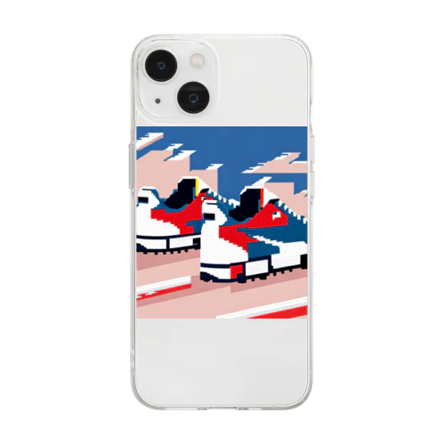 ドット絵おしゃれなくつ Soft Clear Smartphone Case