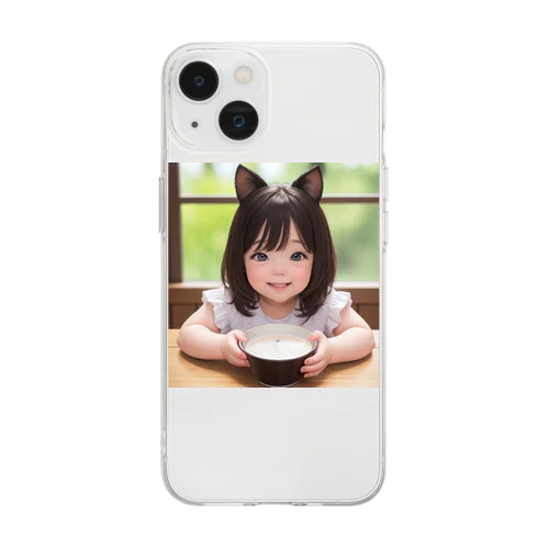 子供美少女グッズ Soft Clear Smartphone Case