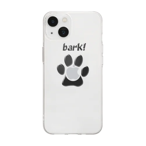 人気の犬のＴシャツ！・Popular dog T-shirt! Soft Clear Smartphone Case