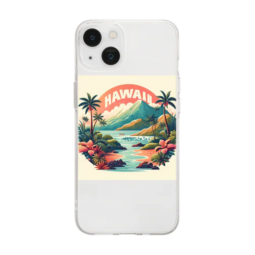 HAWAII　ハワイの魅力的なイラスト Soft Clear Smartphone Case