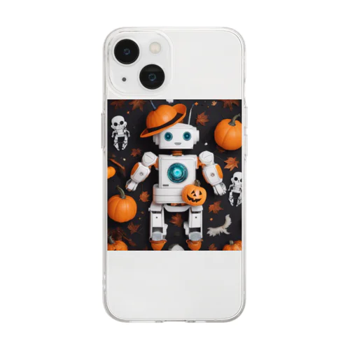 【ハロウィン】ロボット Soft Clear Smartphone Case