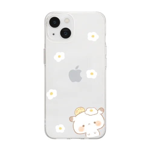 もるちゃんと目玉焼き。 Soft Clear Smartphone Case