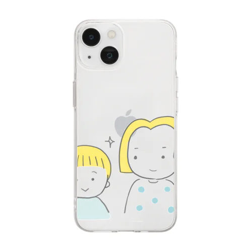 ワンオペママの悩み Soft Clear Smartphone Case