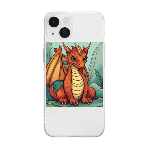 可愛いドラゴン Soft Clear Smartphone Case