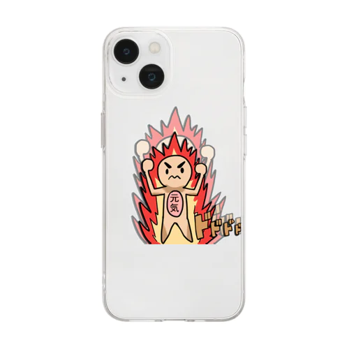 ボッキー元気くん Soft Clear Smartphone Case