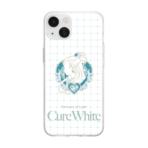 ソフトクリアスマホケース キュアホワイト Soft Clear Smartphone Case