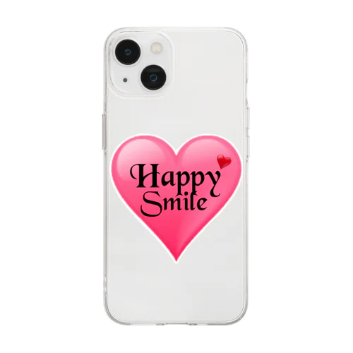 HappySmile💕 シンプルハート Soft Clear Smartphone Case