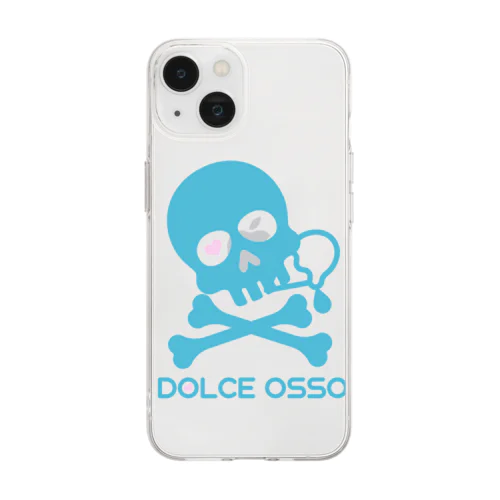 DOLCE OSSO ”ドルチェ オッソ”　ブルーグリーン Soft Clear Smartphone Case
