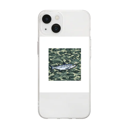 釣り好きサワラvr.2 Soft Clear Smartphone Case