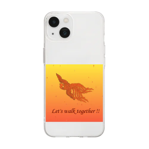 鳳凰のデザイン Soft Clear Smartphone Case
