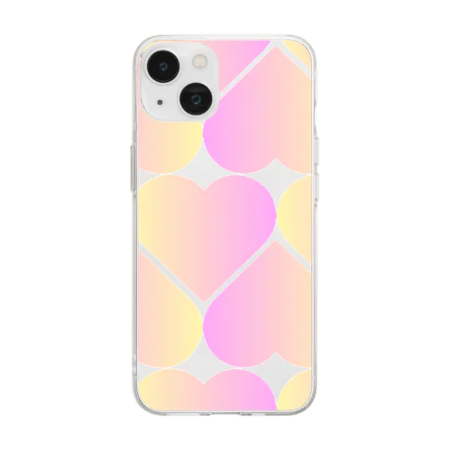 lots of hearts Soft Clear Smartphone Case