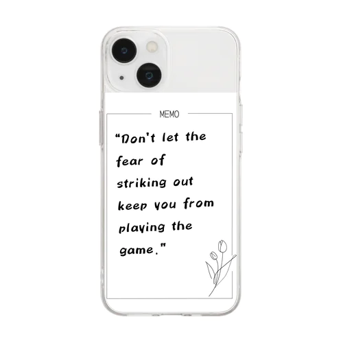 motivation words Soft Clear Smartphone Case