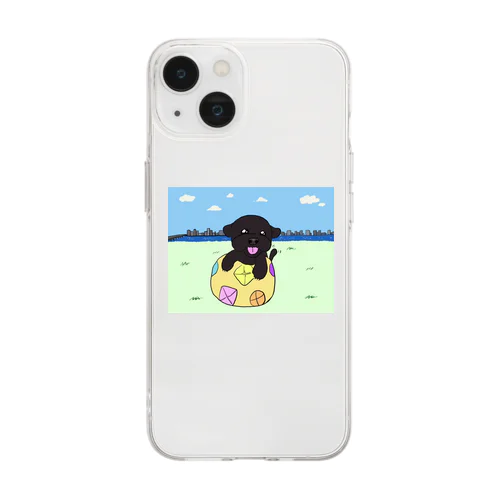 サッカーしようよ Soft Clear Smartphone Case