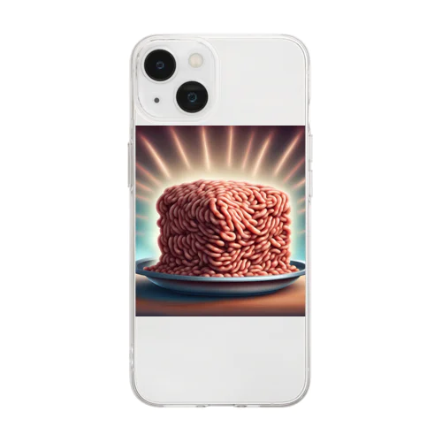 ひき肉 Soft Clear Smartphone Case