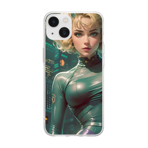 Retro Future Girl Soft Clear Smartphone Case