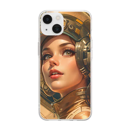 Retro Future Girl Soft Clear Smartphone Case