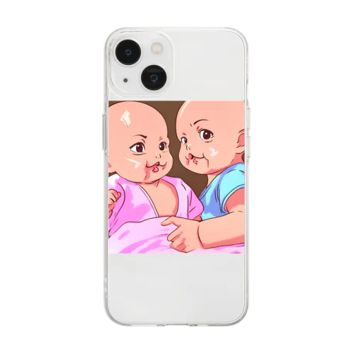 やんちゃな赤ん坊 Soft Clear Smartphone Case