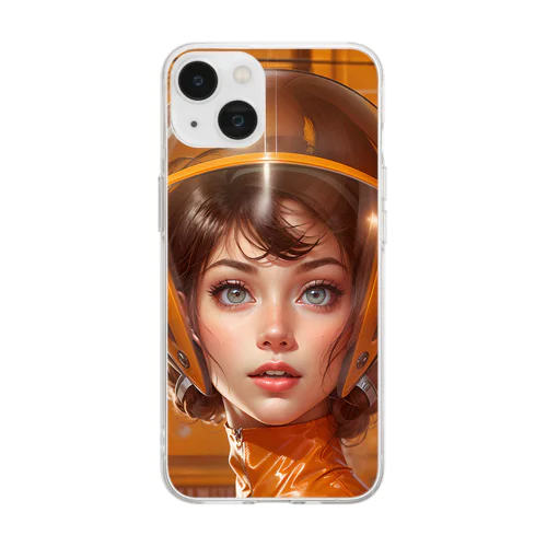 Retro Future Girl Soft Clear Smartphone Case