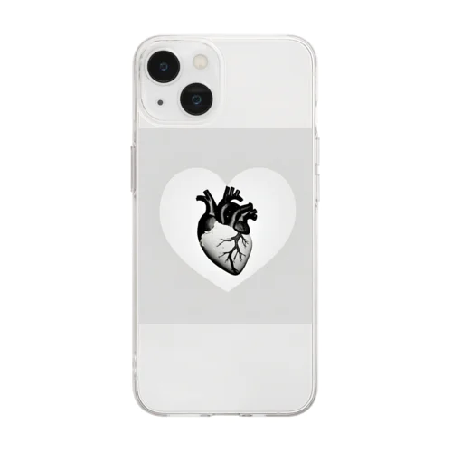 平和な心臓 Soft Clear Smartphone Case