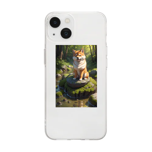 柴犬プリントグッズ Soft Clear Smartphone Case