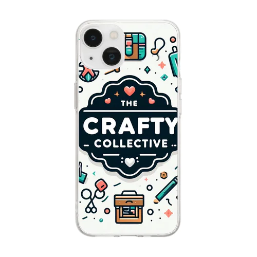 The Crafty Collective のロゴマーク Soft Clear Smartphone Case