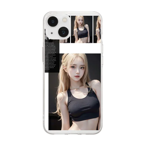 美女 図鑑（コーチ） Soft Clear Smartphone Case