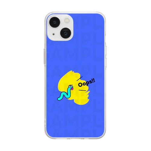 \ Oops!! /  あえての？SAMPLE文字入り Soft Clear Smartphone Case