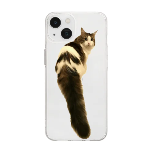 猫のダイヤ Soft Clear Smartphone Case