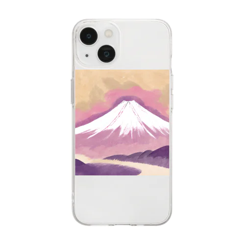 まうんとふじ Soft Clear Smartphone Case