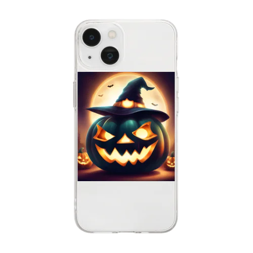 ハロウィンかぼちゃ Soft Clear Smartphone Case