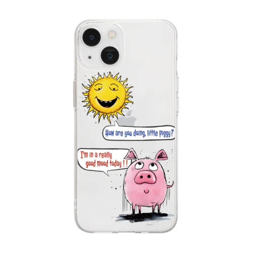 "How are you doing, little piggy?" Soft Clear Smartphone Case