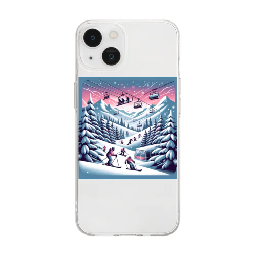 雪の楽園 Soft Clear Smartphone Case