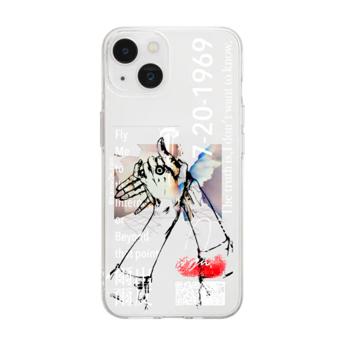 爾出爾反（白） Soft Clear Smartphone Case