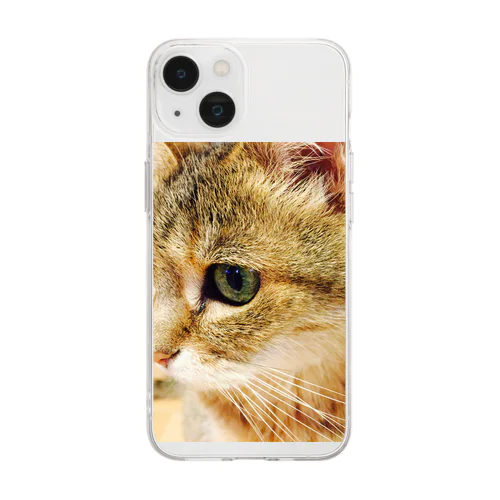 愛猫ウラン Soft Clear Smartphone Case