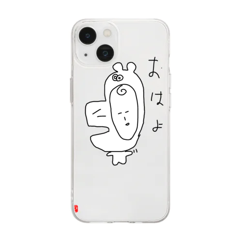 田中 犬（けん） 起きた。 Soft Clear Smartphone Case