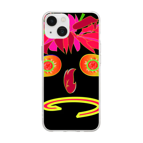 Leaf Face Art2 Soft Clear Smartphone Case