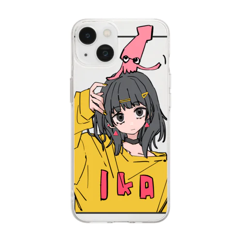 イカちゃん Soft Clear Smartphone Case