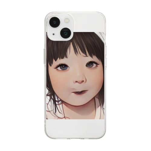 変顔？ Soft Clear Smartphone Case