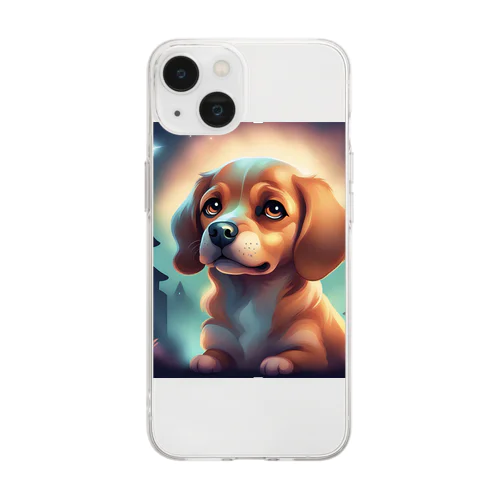 可愛いベーグル犬のグッズ Soft Clear Smartphone Case