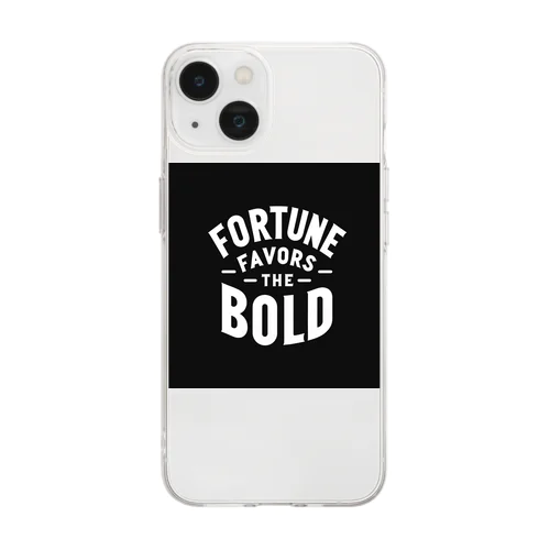 Fortune Favors The Bold 투명 젤리케이스