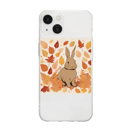 紅葉とうさぎ🐰 Soft Clear Smartphone Case