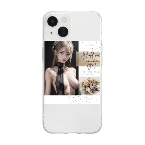 美女 図鑑（ホールド） Soft Clear Smartphone Case