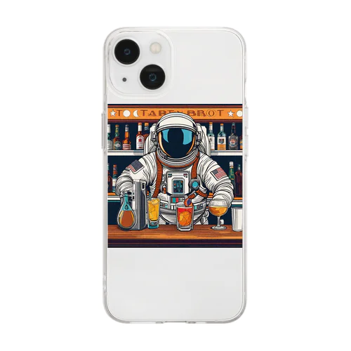 宇宙飛行士のバーテンダー Soft Clear Smartphone Case