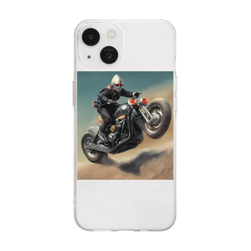 仮面のバイク乗り Soft Clear Smartphone Case