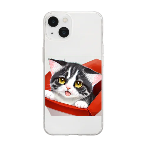 ねこのちぇっかー Soft Clear Smartphone Case